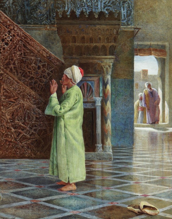 At prayer in the mosque by Charles Robertson